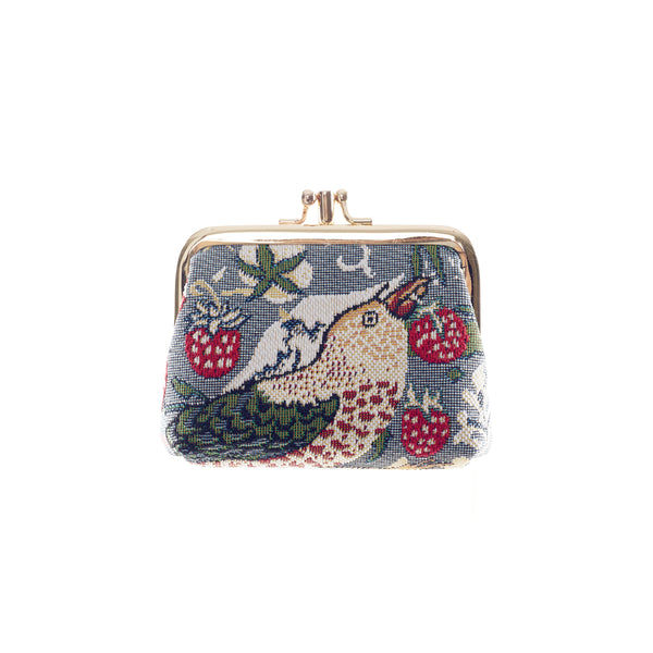 signare V&A Licensed Strawberry Thief Grey - Frame Purse