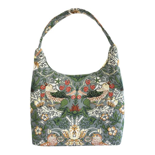 signare V&A Licensed Strawberry Thief Grey - Hobo Bag