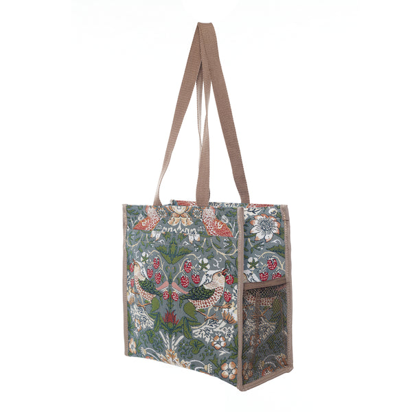 Signare V&A Licensed Strawberry Thief Grey - Shopper Bag