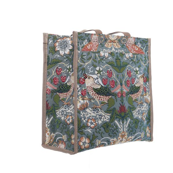 signare V&A Licensed Strawberry Thief Grey - Shopper Bag