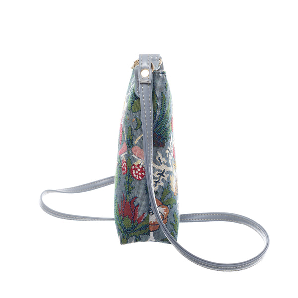 Signare V&A Licensed Strawberry Thief Grey - Sling Bag