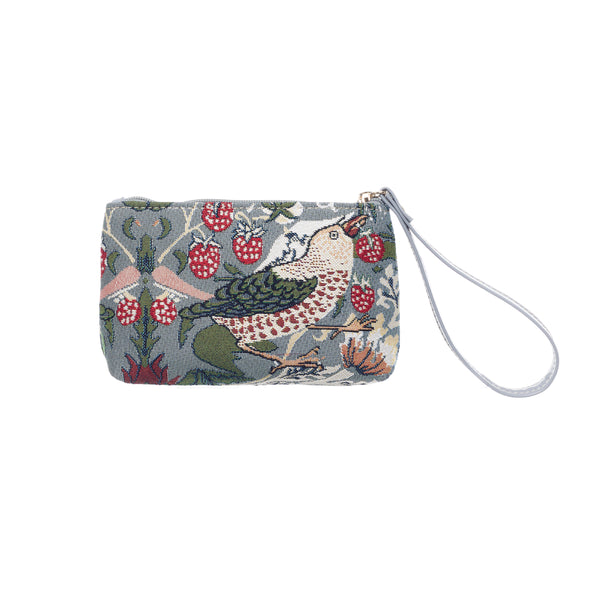 signare V&A Licensed Strawberry Thief Grey - Wristlet