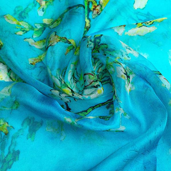 Signare Van Gogh Almond Blossom - 100% Pure Silk Scarf
