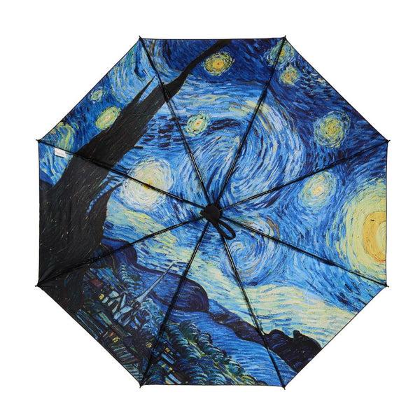Signare Van Gogh Starry Night - Automatic Reverse Umbrella