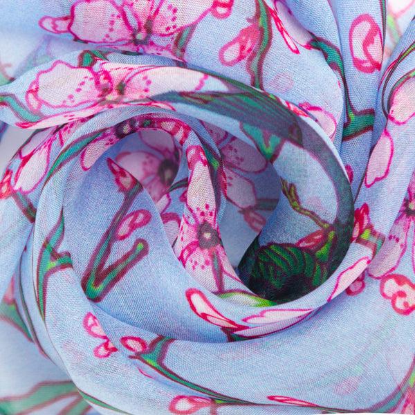 Signare Walter Crane Blossom & Swallow - 100% Pure Silk Scarf