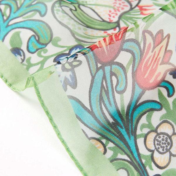 Signare William Morris Golden Lily - 100% Pure Silk Scarf