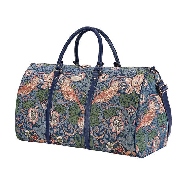 Signare William Morris Strawberry Thief Blue - Big Holdall Bag