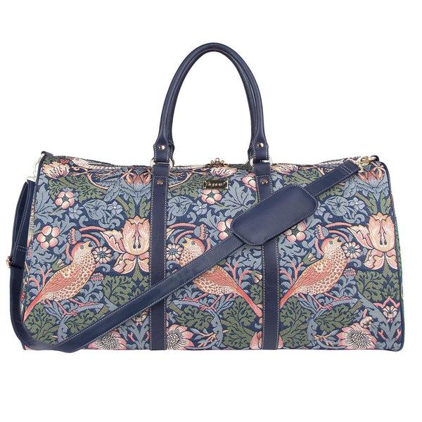 Signare William Morris Strawberry Thief Blue - Big Holdall Bag