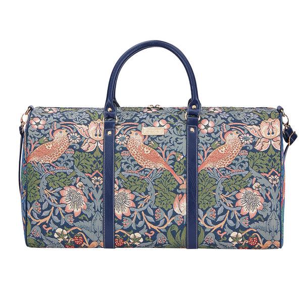 signare William Morris Strawberry Thief Blue - Big Holdall Bag