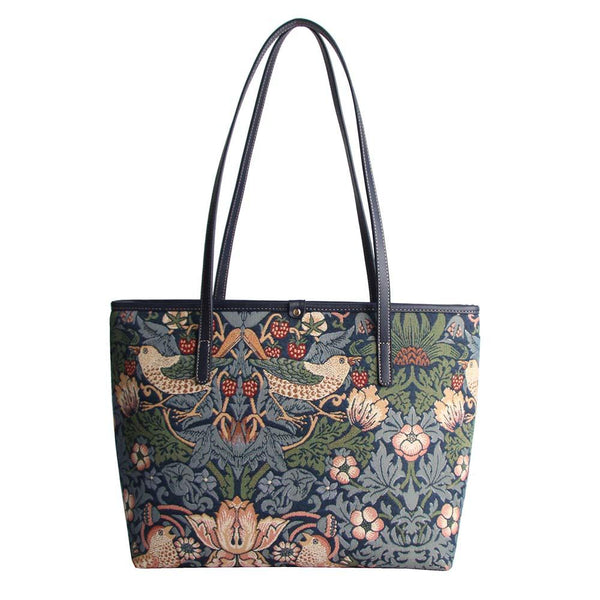 Signare William Morris Strawberry Thief Blue - College Bag