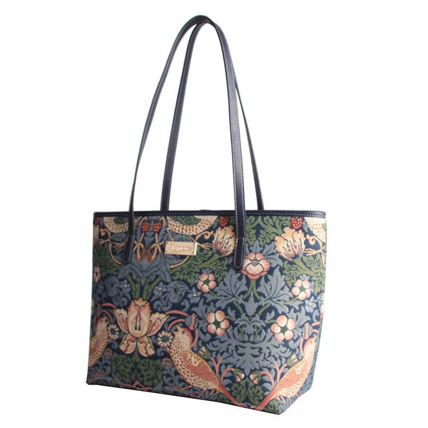 Signare William Morris Strawberry Thief Blue - College Bag