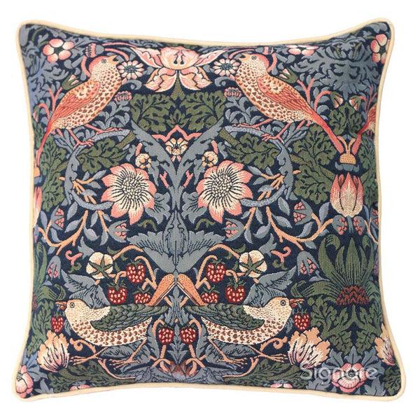 signare William Morris Strawberry Thief Blue - Cushion Cover 45cm*45cm