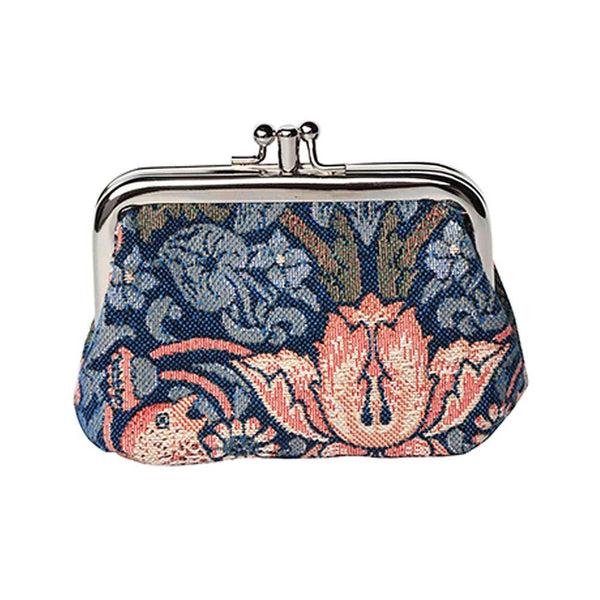 signare William Morris Strawberry Thief Blue - Frame Purse