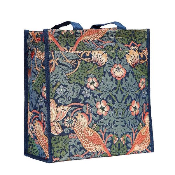 signare William Morris Strawberry Thief Blue - Shopper Bag