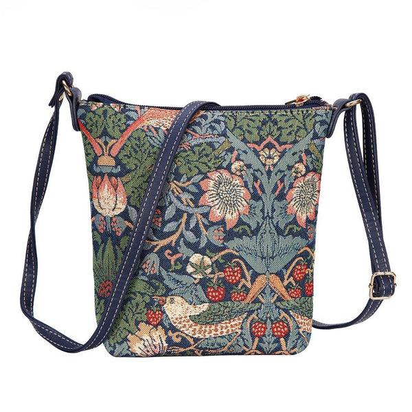 Signare William Morris Strawberry Thief Blue - Sling Bag