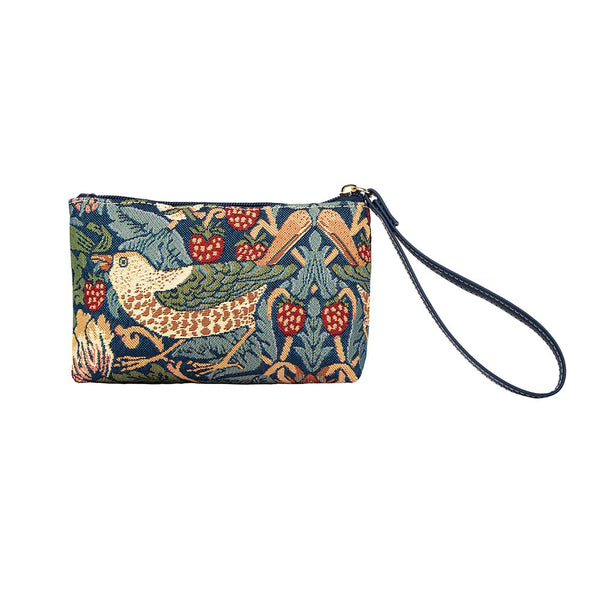 signare William Morris Strawberry Thief Blue - Wristlet