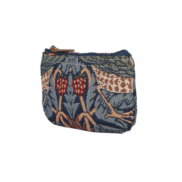 Signare William Morris Strawberry Thief Blue - Zip Coin Purse