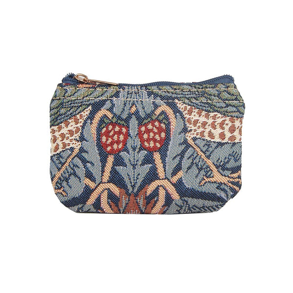 signare William Morris Strawberry Thief Blue - Zip Coin Purse