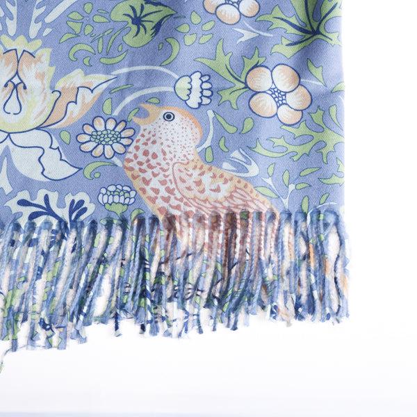 Signare William Morris Strawberry Thief Grey - Art Pashmina