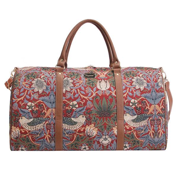 signare William Morris Strawberry Thief Red - Big Holdall Bag