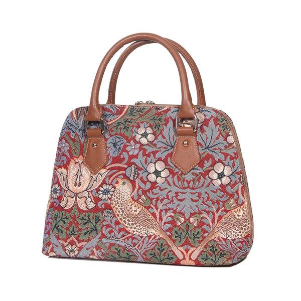 Signare William Morris Strawberry Thief Red - Convertible Bag