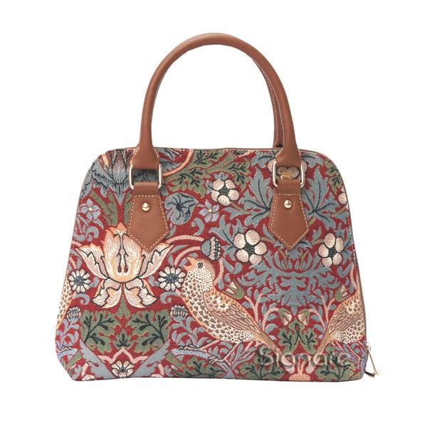 signare William Morris Strawberry Thief Red - Convertible Bag