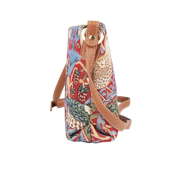 Signare William Morris Strawberry Thief Red - Cross Body Bag