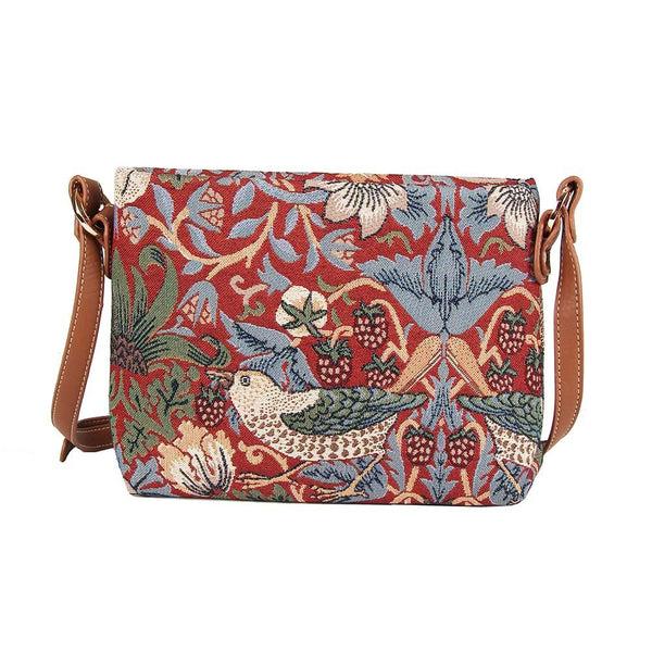 signare William Morris Strawberry Thief Red - Cross Body Bag