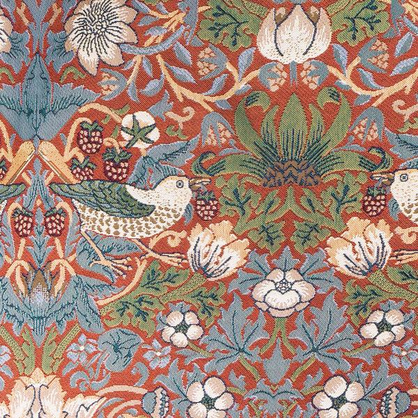 signare William Morris Strawberry Thief Red - Fabric for Upholstery