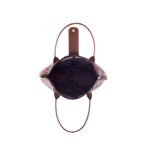 Signare William Morris Strawberry Thief Red - Folding Bag