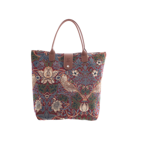 signare William Morris Strawberry Thief Red - Folding Bag