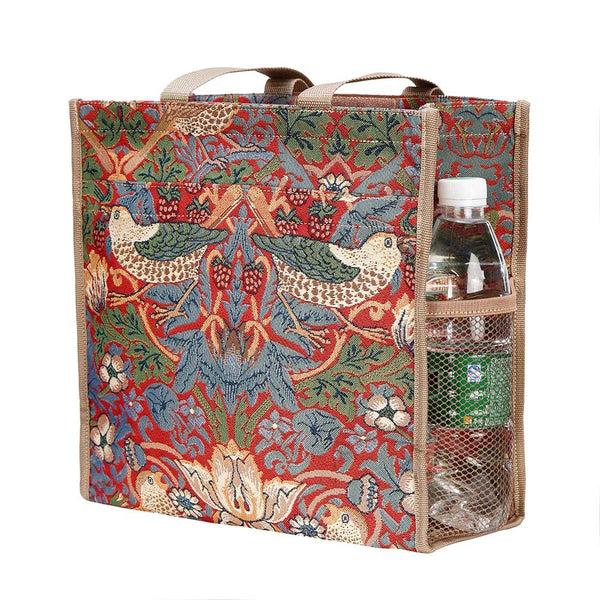 Signare William Morris Strawberry Thief Red - Shopper Bag