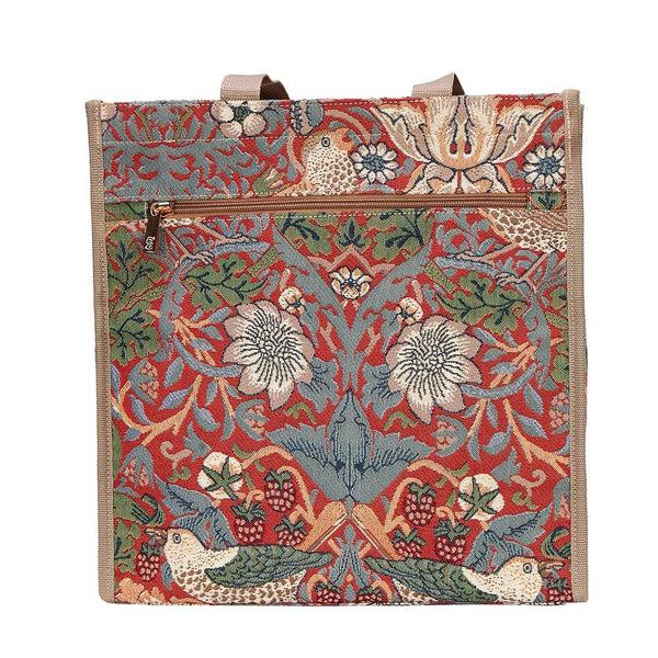 Signare William Morris Strawberry Thief Red - Shopper Bag
