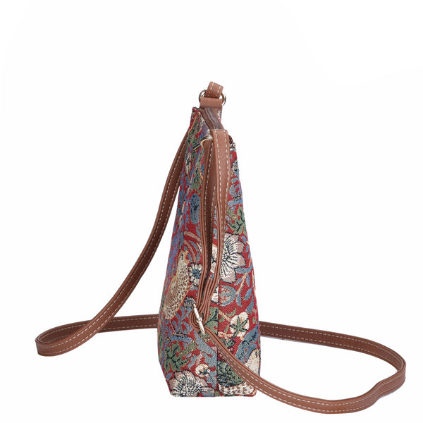 Signare William Morris Strawberry Thief Red - Sling Bag