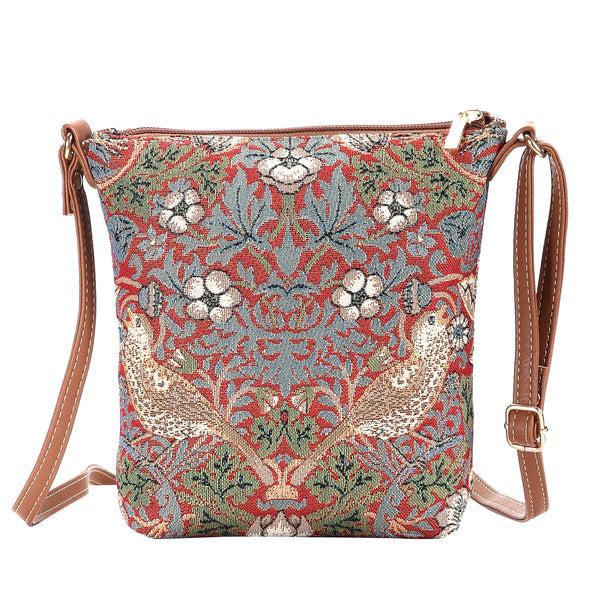 signare William Morris Strawberry Thief Red - Sling Bag