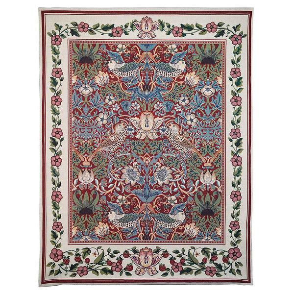 Signare William Morris Strawberry Thief Red - Wall Hanging 110cm X 139cm (70 Rod)