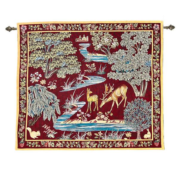 signare William Morris The Brooks Red - Wall Hanging 140cm x 124cm (120 rod)