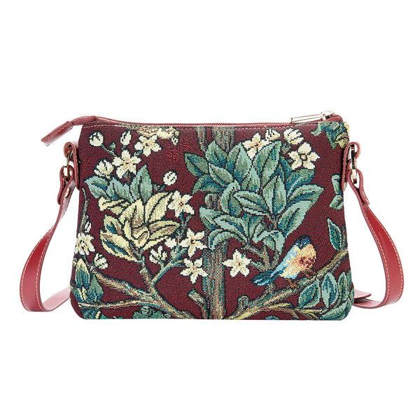 signare William Morris Tree of Life Red - Cross Body Bag