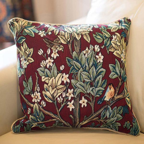 Signare William Morris Tree Of Life Red - Cushion Cover Art 45cm*45cm