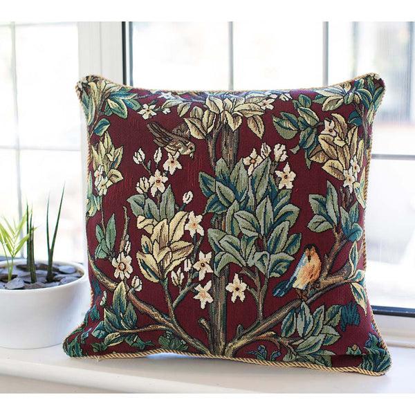 Signare William Morris Tree Of Life Red - Cushion Cover Art 45cm*45cm
