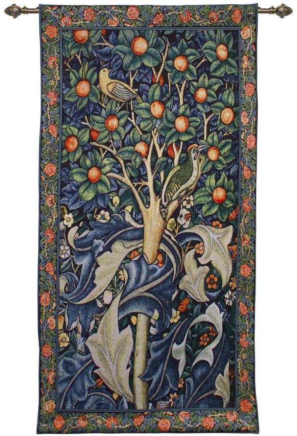 signare William Morris Woodpecker in a Fruit Tree - Wall Hanging 69cm x 139cm (70 rod)