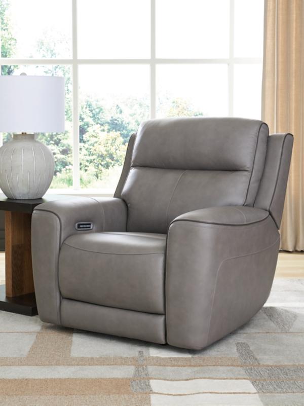 signature design by ashley 5Z-Relaxation Dual Power Leather Recliner