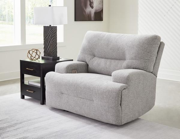 signature design by ashley Acklen Place Next-Gen Nuvella™ Performance Fabric Dual Power Oversized Recliner