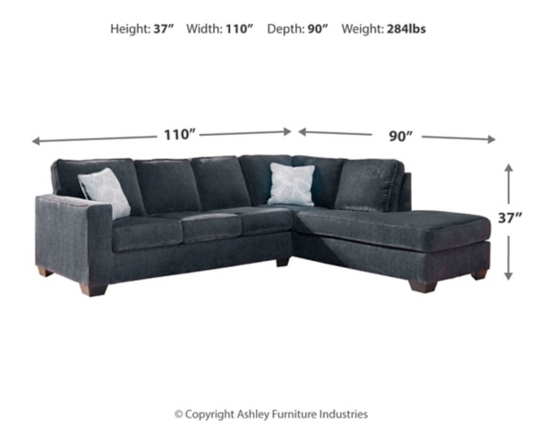 Signature Design By Ashley Altari 2-Piece Sleeper Sectional With Chaise