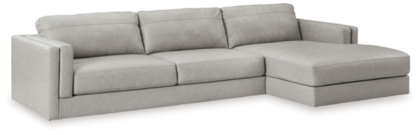 Signature Design By Ashley Amiata 2-Piece Leather Sectional With Chaise