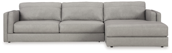 Signature Design By Ashley Amiata 2-Piece Leather Sectional With Chaise