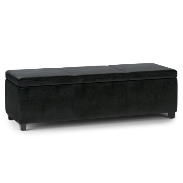 Signature Design By Ashley Avalon Contemporary Rectangle Storage Ottoman Bench