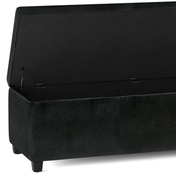 Signature Design By Ashley Avalon Contemporary Rectangle Storage Ottoman Bench