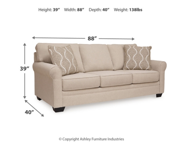 Signature Design By Ashley Belcaro Place Next-Gen Nuvella™ Performance Fabric Sofa