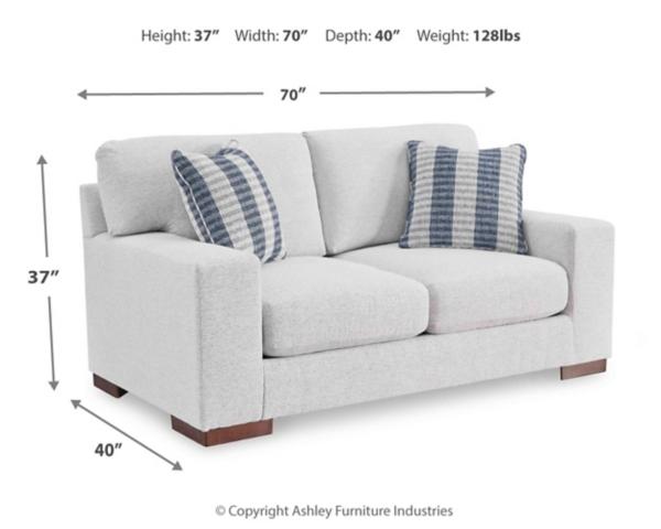 Signature Design By Ashley Belvoir Next-Gen Nuvella™ Performance Fabric Loveseat